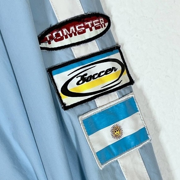 Vintage Argentina Soccer Jacket Embroidered Blue Y2K - Picture 9 of 15